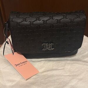 Juicy Couture Black Liquorice That Bling Mini Wristlet Purse, NWT